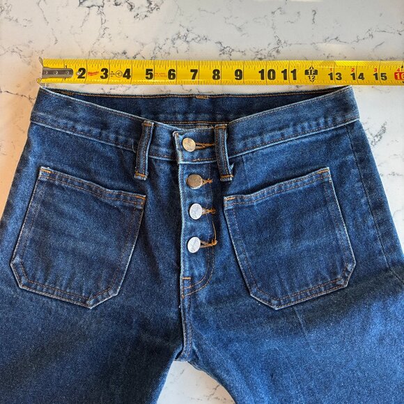 Vintage Blue Bell Wrangler low/mid rise bell bottom denim jeans - Picture 4 of 14